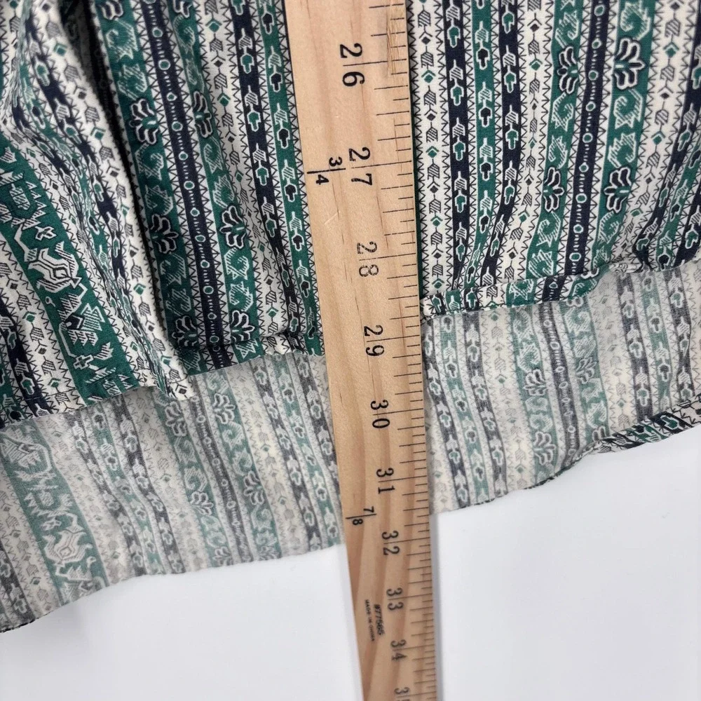 Vintage 90s Banana Republic Southwestern Tribal Shirt Mens L Green Aztec Western